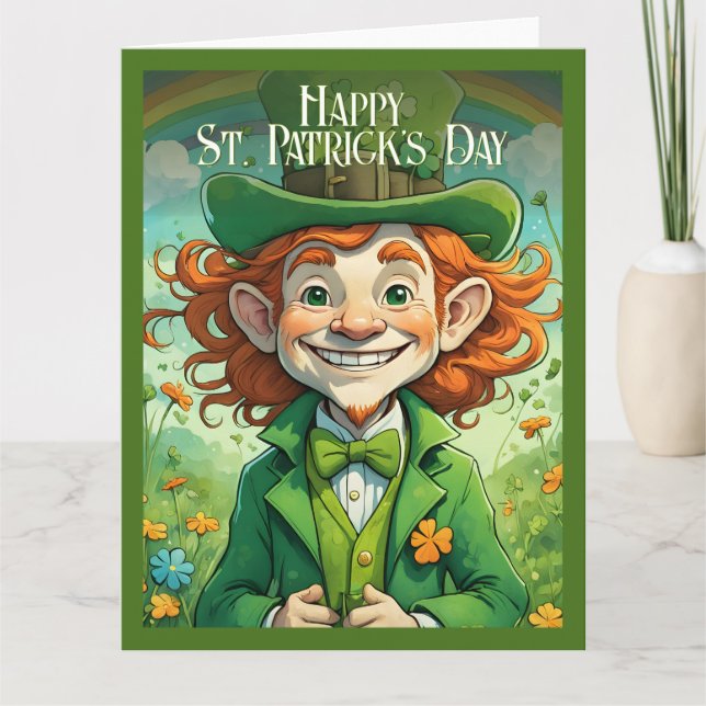 Zum Glück am St. Patrick's Day Karte (Vorderseite)