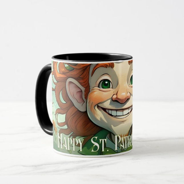 Zum Glück am St. Patrick's Day Tasse (Vorderseite Links)