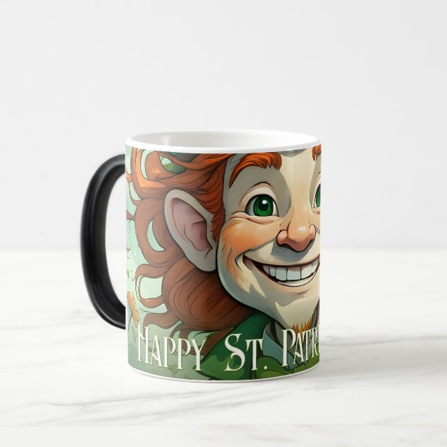 Zum Glück am St. Patrick's Day Verwandlungstasse (Vorderseite Links)