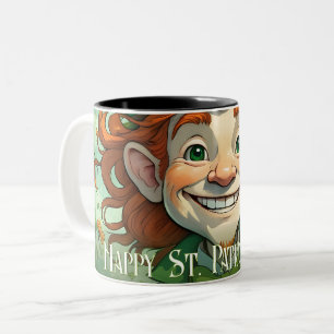 Zum Glück am St. Patrick's Day Zweifarbige Tasse