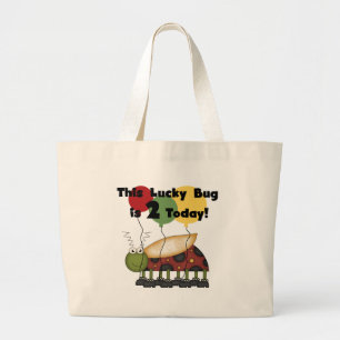 Zum Glück Bug 2. Geburtstag T - Shirt und Geschenk Jumbo Stoffbeutel