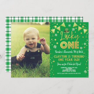 Zum Glück ein erstes Geburtstagsfest St Patrick's  Einladung