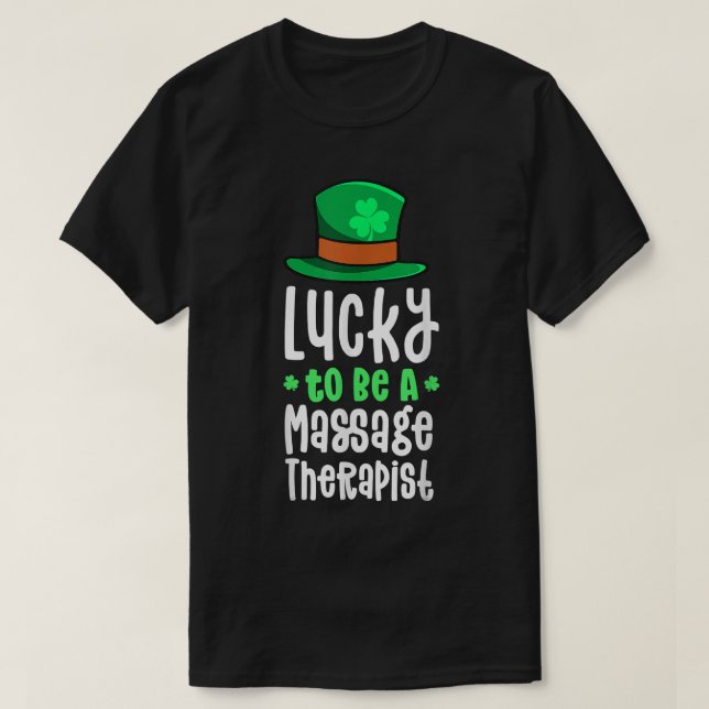 Zum Glück ein Massagetherapeut St Patricks Day Sh. T-Shirt (Design vorne)