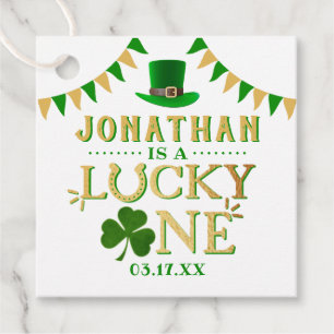 Zum Glück ein St. Patrick's Day 1. Geburtstag Part Geschenkanhänger