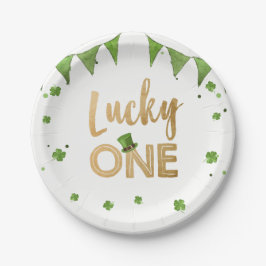 Zum Glück ein St Patrick's Day Paper Plate Clover  Pappteller