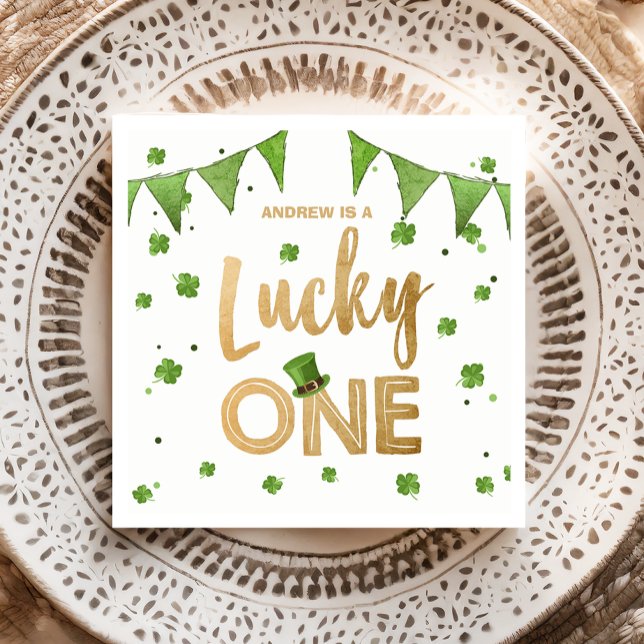 Zum Glück ein St Patrick's Day Paper Plate Clover  Serviette (Von Creator hochgeladen)