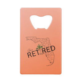 Zum Glück ermüdet Florida Map und Tropical Palm Tr Geldbeutel Flaschenöffner