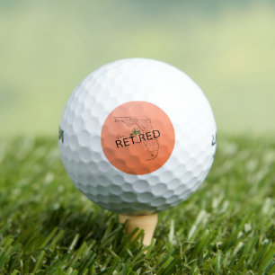 Zum Glück ermüdet Florida Map und Tropical Palm Tr Golfball