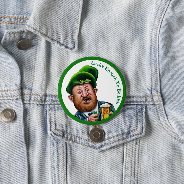 Zum Glück genug, um irisch zu sein - St Patrick's  Button (Beispiel)