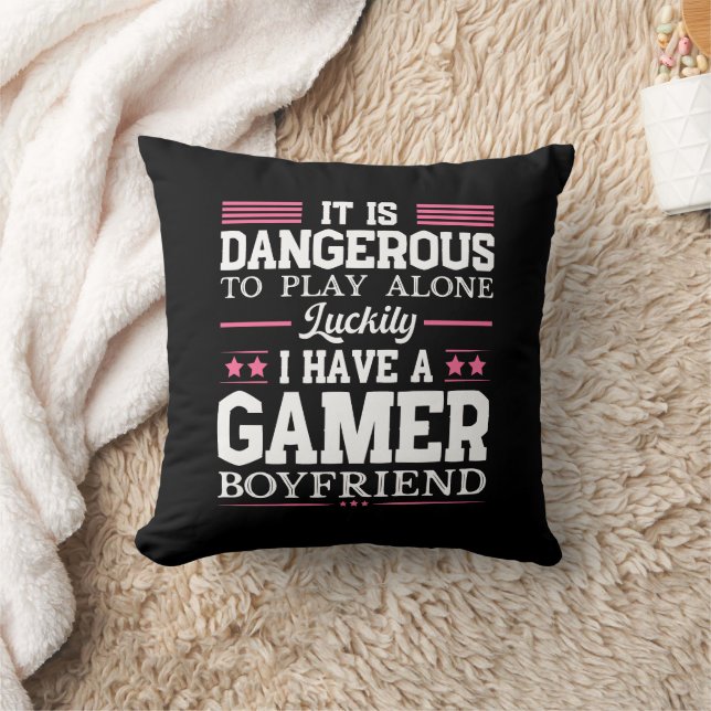 Zum Glück habe ich eine Gamer Girlfriend Funny Cou Kissen (Decke)
