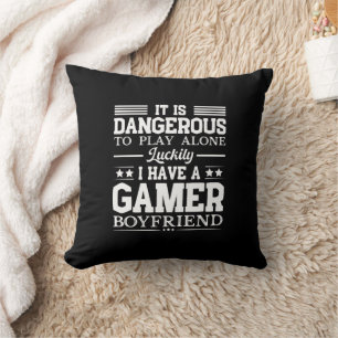 Zum Glück habe ich eine Gamer Girlfriend Funny Cou Kissen