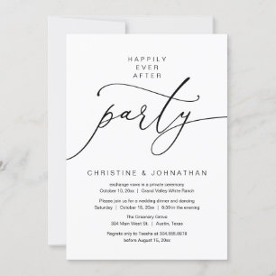 Zum Glück immer nach dem Party, Elopement Dinner D Einladung