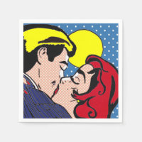 Zum Glück immer nach dem Pop Art Paper Napkins