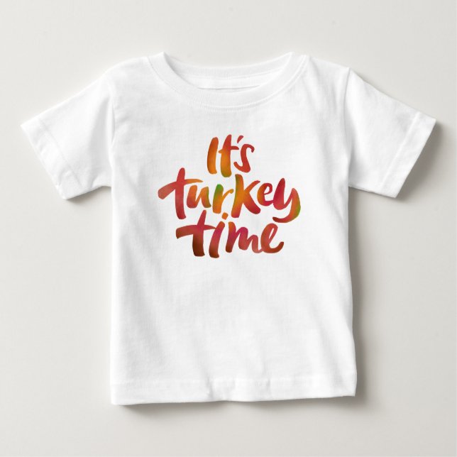 Zum Glück ist es Türkei Zeit Erntedank Abendessen  Baby T-shirt (Vorderseite)
