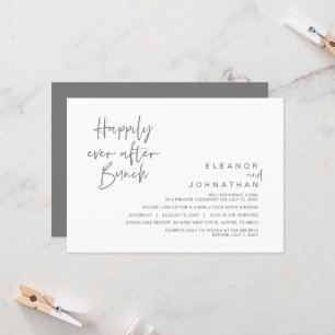 Zum Glück je nach Hochzeitstag, dunkelgrau Einladung