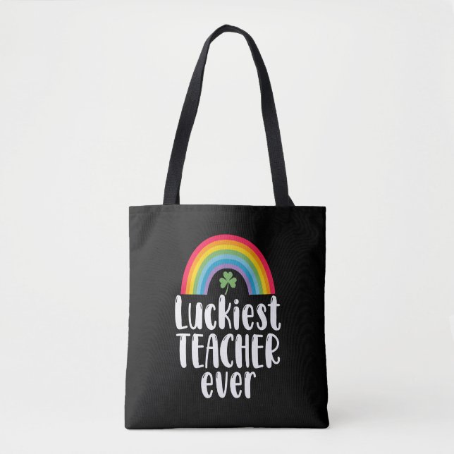 Zum Glück Lehrer je Schule Geschenk St Patricks Da (Vorderseite)
