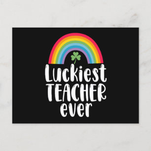 Zum Glück Lehrer je Schule Geschenk St Patricks Da Postkarte