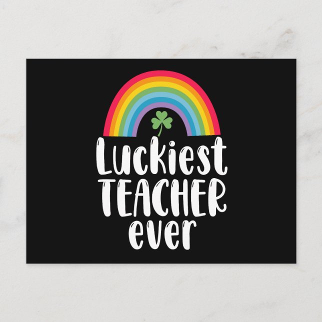 Zum Glück Lehrer je Schule Geschenk St Patricks Da Postkarte (Vorderseite)