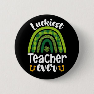Zum Glück Lehrer je Schule St Patrick's Day Button