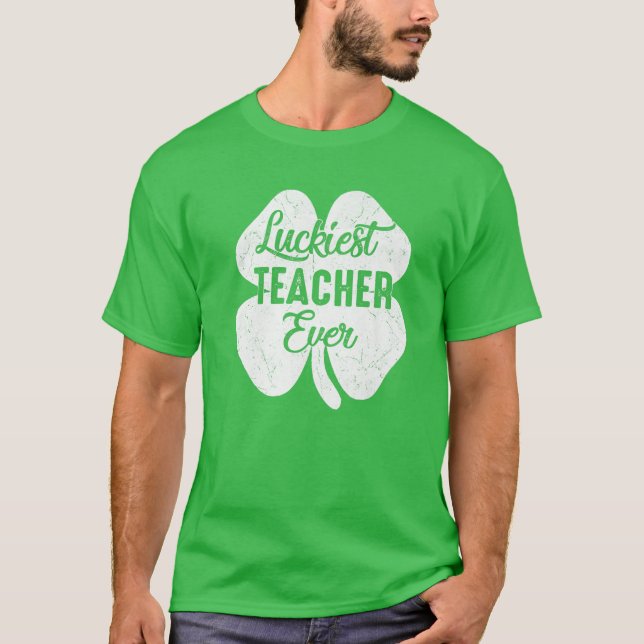 Zum Glück Lehrer je St Patrick's Day Teachers Gi T-Shirt (Vorderseite)