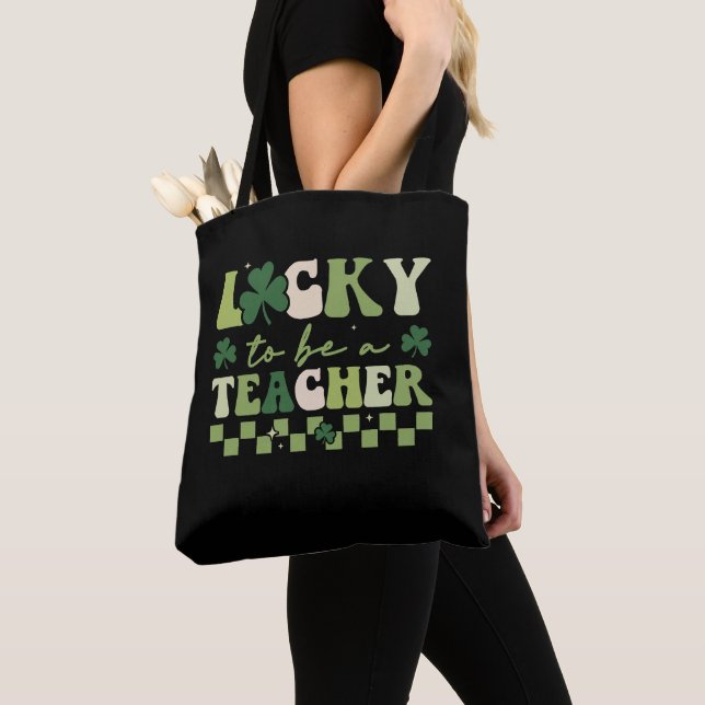 Zum Glück Lehrerin Groovy Retro St Patrick's Day (Von Nahem)