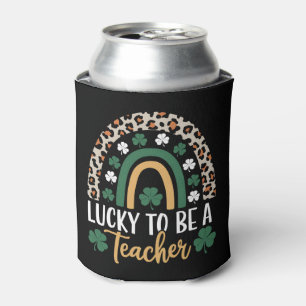 Zum Glück Lehrerin Rainbow St Patrick's Day Dosenkühler