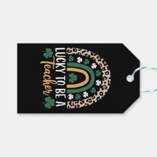 Zum Glück Lehrerin Rainbow St Patrick's Day Geschenkanhänger