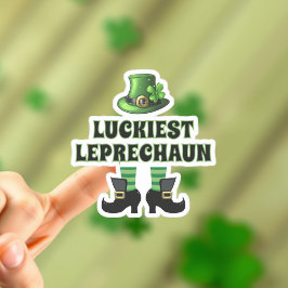 Zum Glück Leprechaun St. Patrick's Day Aufkleber