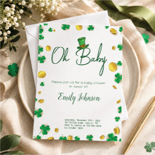 Zum Glück Little One - St. Patrick's Day Baby Show Einladung