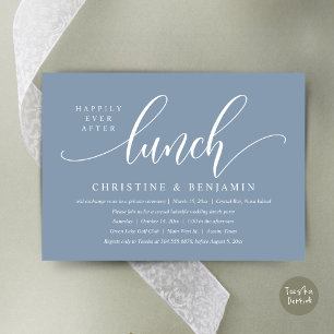 Zum Glück nach dem Mittagessen Elopement, moderne  Einladung