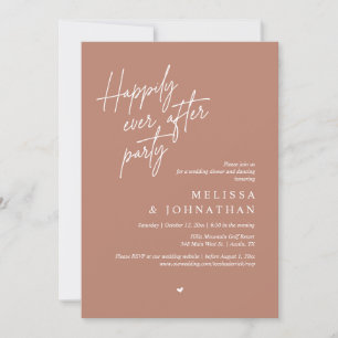 Zum Glück nach dem Party, das moderne Hochzeitsess Einladung