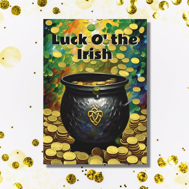 Zum Glück O'the Irish St. Patrick's Day Pot of Gol Karte (Von Creator hochgeladen)