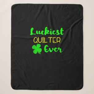 Zum Glück Quilter je Patricks Day Irish Quilting Sherpadecke