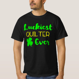 Zum Glück Quilter je Patricks Day Irish Quilting T-Shirt