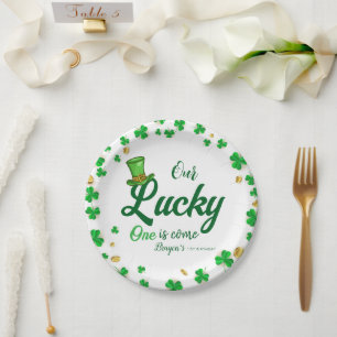 Zum Glück - St. Patrick's Day zum ersten Geburtsta Pappteller