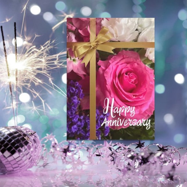 Zum glücklichen Paar! Liebliche Jubiläumskarte Karte (Von Creator hochgeladen)