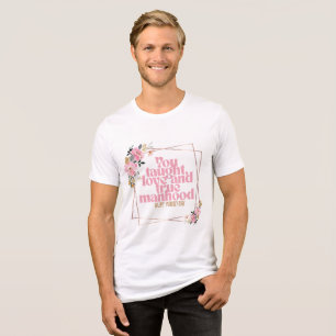 Zum Glücklichen Vatertag Blumiges Zitat Design D Tri-Blend Shirt