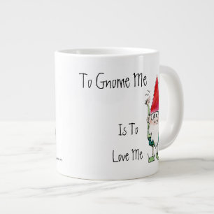 Zum Gnome bin ich zur Liebe ich Cartoon-Tasse Jumbo-Tasse