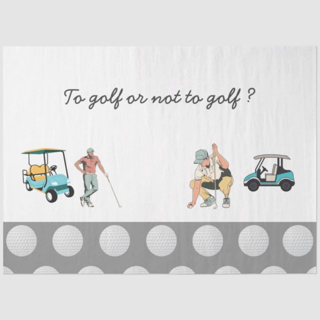Zum Golf oder nicht zum Golftaschentuch Seidenpapier (Vorderseite)