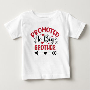 Zum großen Bruder befördert Kleinkind - Jungen Din Baby T-shirt