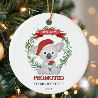 Zum großen Bruder beförderte individuelle Koala-Ge Keramik Ornament