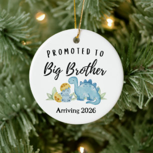 Zum großen Bruder Dinosaurier befördert Keramik Ornament