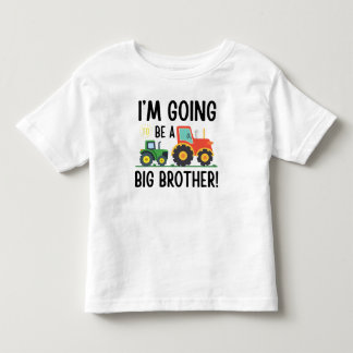 Zum großen Bruder Traktor befördert, süße Farm Kleinkind T-shirt