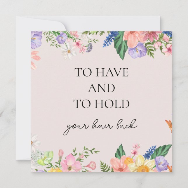 Zum Halten und Halten von Hochzeitsfliegenkarten Einladung (Vorderseite)