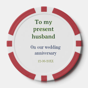 Zum Hochzeitstag meines Mannes Namen Datum hinzufü Pokerchips