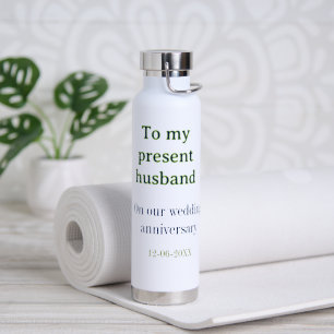 Zum Hochzeitstag meines Mannes Namen Datum hinzufü Trinkflasche