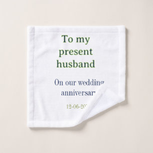 Zum Hochzeitstag meines Mannes Namen Datum hinzufü Waschlappen