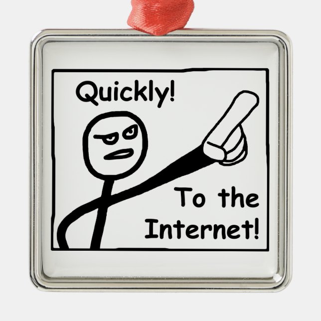 Zum Internet Ornament Aus Metall (Vorne)