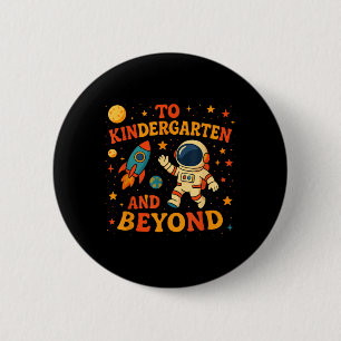 zum Kindergarten und über den Astronauten hinaus Button