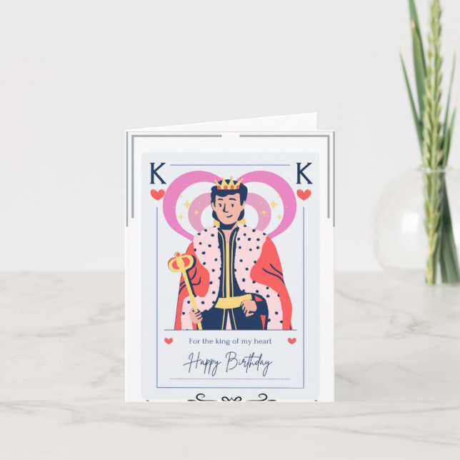 Zum King Heartfelt Geburtstag Card Karte (Vorderseite)